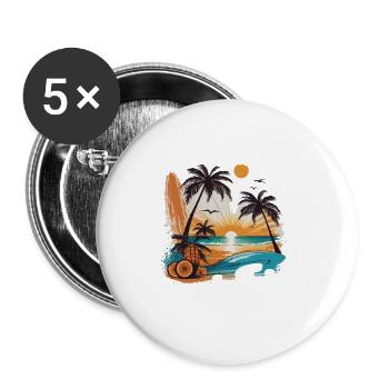 Sanibel Island Couple Trip - Buttons small 1''/25 mm (5-pack) - white - Front