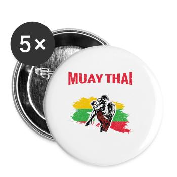 Call it Muay Thai again, I dare you. - Buttons small 1''/25 mm (5-pack) - white - Front