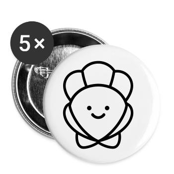 Shell - Buttons small 1''/25 mm (5-pack) - white - Front