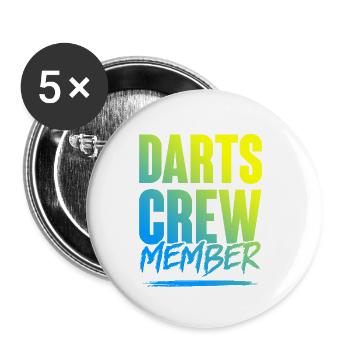 Équipe de fléchettes - Lot de 5 petits badges (25 mm) - blanc - Devant