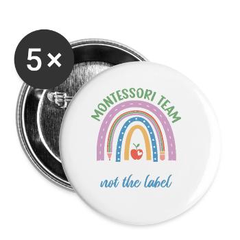 The Montessori team sees the skill, not the - Buttons small 1''/25 mm (5-pack) - white - Front