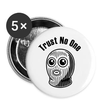 Wide Eyed Criminal - Trust No One Design - Buttons small 1''/25 mm (5-pack) - white - Front