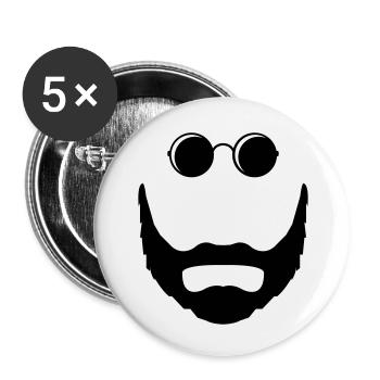 Lunettes de soleil Bart - Lot de 5 petits badges (25 mm) - blanc - Devant