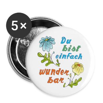 Vous êtes tout simplement merveilleux - Lot de 5 petits badges (25 mm) - blanc - Devant