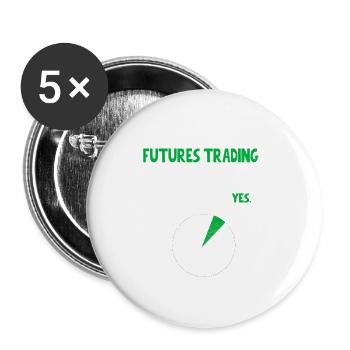 Trading à terme Crypto Stocks parle de Funny Quo - Lot de 5 petits badges (25 mm) - blanc - Devant