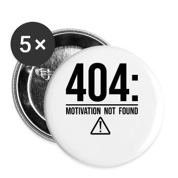 404: Motivation not found - Buttons small 1''/25 mm (5-pack) - white - Front