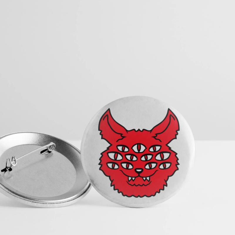 Cat Demon Many Eyes Devil Hell Evil Monster Buttons small 1''/25 mm (5-pack)