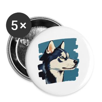 Rauque - Lot de 5 petits badges (25 mm) - blanc - Devant