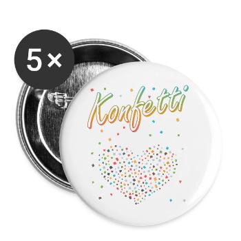 Confetti Carnival Carnival Fun Design - Buttons small 1''/25 mm (5-pack) - white - Front