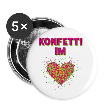 Confetti Carnival Carnival Fun Design - Buttons small 1''/25 mm (5-pack) - white - Front
