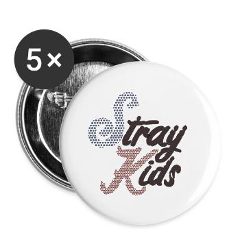 Stray Kids - Buttons klein 25 mm (5er Pack) - Weiß - Vorne
