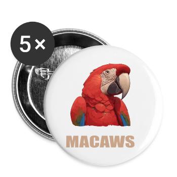 L’ère de l’ara - Lot de 5 petits badges (25 mm) - blanc - Devant