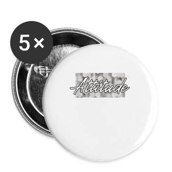 Attitude Geometric Logo Tee - Buttons small 1''/25 mm (5-pack) - white - Front