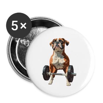Boxer - Buttons klein 25 mm (5er Pack) - Weiß - Vorne