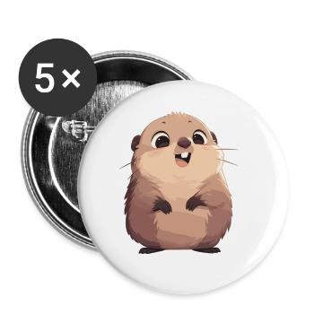 Marmots Groundhog - Buttons small 1''/25 mm (5-pack) - white - Front