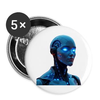 AI (Artificial Intelligence) - Buttons small 1''/25 mm (5-pack) - white - Front