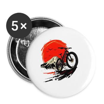 Mountain biking - Buttons small 1''/25 mm (5-pack) - white - Front
