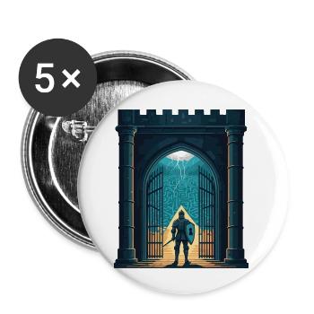 Digital Crusader - Buttons small 1''/25 mm (5-pack) - white - Front