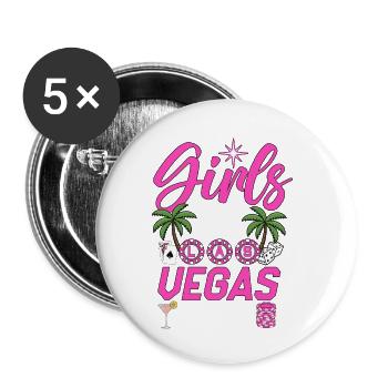 Girls Trip Las Vegas 2027 - Buttons klein 25 mm (5er Pack) - Weiß - Vorne