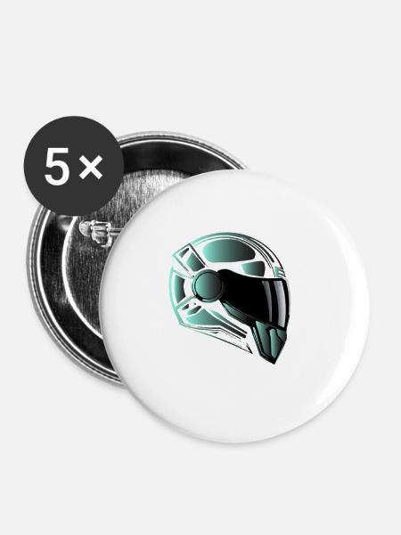 SICHERHEIT HAT PRIORITÄT - Buttons klein 25 mm (5er Pack) - Weiß