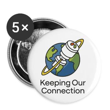 KEEPING OUR CONNECTION - Buttons small 1''/25 mm (5-pack) - white - Front