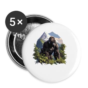 Berggorillas Berggorilla - Buttons klein 25 mm (5er Pack) - Weiß - Vorne