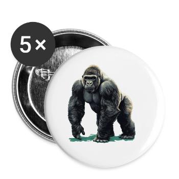 Berggorillas Berggorilla - Buttons klein 25 mm (5er Pack) - Weiß - Vorne