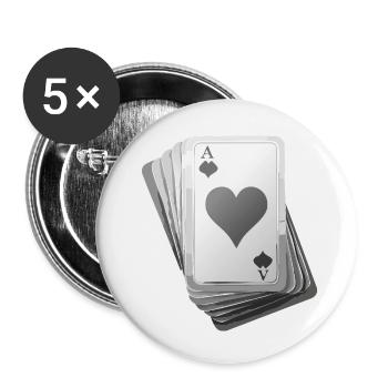 Cards black/white - Buttons klein 25 mm (5er Pack) - Weiß - Vorne