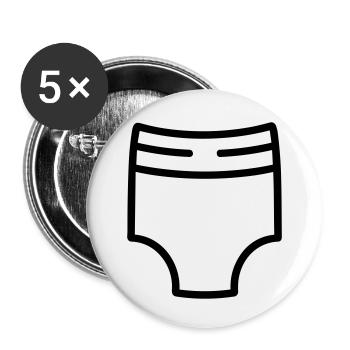 Layer - Buttons small 1''/25 mm (5-pack) - white - Front