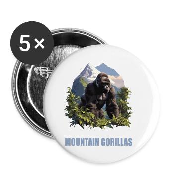 Berggorillas Berggorilla - Buttons klein 25 mm (5er Pack) - Weiß - Vorne