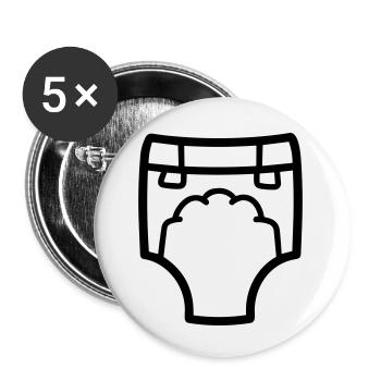 Layer - Buttons small 1''/25 mm (5-pack) - white - Front