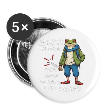 MESSER users VERY COWARDLY - Buttons small 1''/25 mm (5-pack) - white - Front