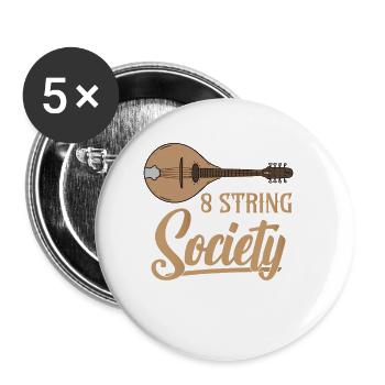 Mandolin 8 String Society - Buttons small 1''/25 mm (5-pack) - white - Front