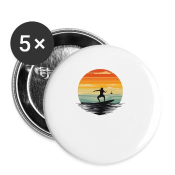 D’accord, voici un titre, une description et des balises pour un - Lot de 5 petits badges (25 mm) - blanc - Devant