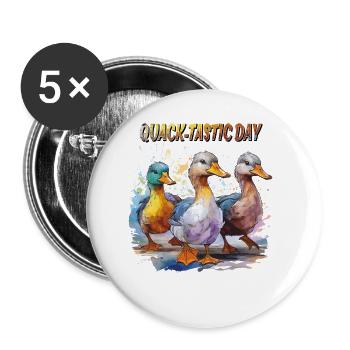 JOURNÉE DU CANARD COIN-TASTIQUE - Lot de 5 petits badges (25 mm) - blanc - Devant
