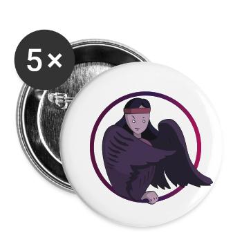 Sirin Bird - Buttons small 1''/25 mm (5-pack) - white - Front