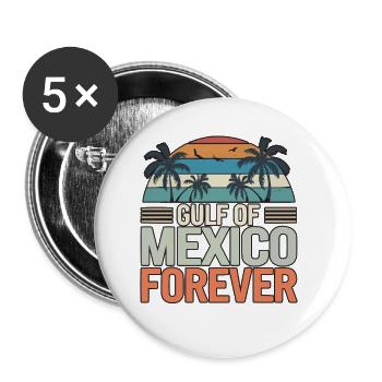 Gulf Of Mexico Oceanic Basin Tourist Spot Travel - Buttons small 1''/25 mm (5-pack) - white - Front
