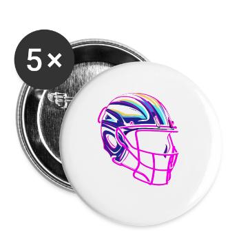 Lacrosse Helmet Synthwave - Buttons small 1''/25 mm (5-pack) - white - Front