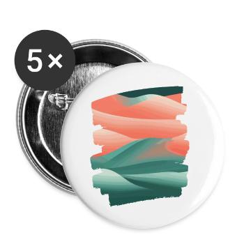 Art abstrait - Lot de 5 petits badges (25 mm) - blanc - Devant