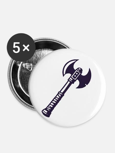 axt - Buttons klein 25 mm (5er Pack) - Weiß