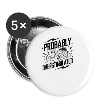 Probably overstimulated car. Overstimulated AutoM - Buttons small 1''/25 mm (5-pack) - white - Front