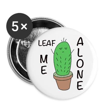 Grumpy Cactus - Buttons small 1''/25 mm (5-pack) - white - Front