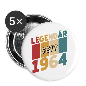 Légendaire depuis 1964 Oh mon dieu comme c’est drôle - Lot de 5 petits badges (25 mm) - blanc - Devant