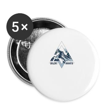 Berggipfel der stillen Riesen - Buttons klein 25 mm (5er Pack) - Weiß - Vorne