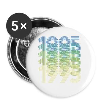 Original 1995 Anneaux dégradés - Lot de 5 petits badges (25 mm) - blanc - Devant
