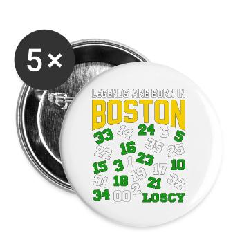 LEGENDS ARE BORN IN BOSTON - BASKET - Buttons small 1''/25 mm (5-pack) - white - Front