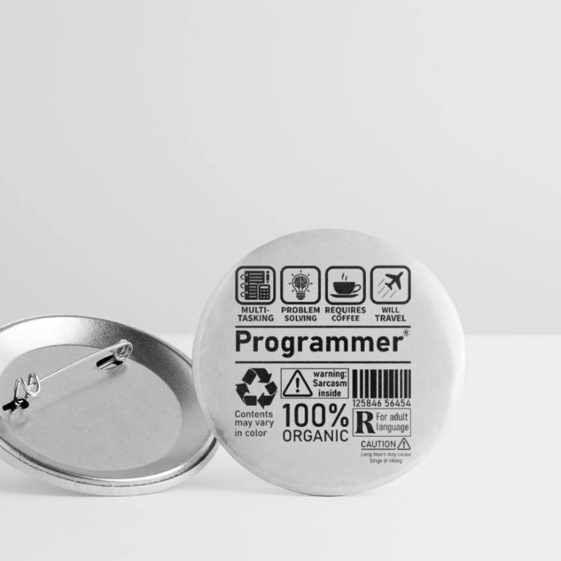 Programmer multi tasking problem solving requires Buttons klein 25 mm (5er Pack)