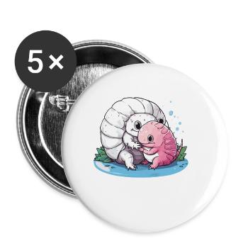 Alle Coolen Leute Züchten Winzige Dinosaurier - Buttons klein 25 mm (5er Pack) - Weiß - Vorne