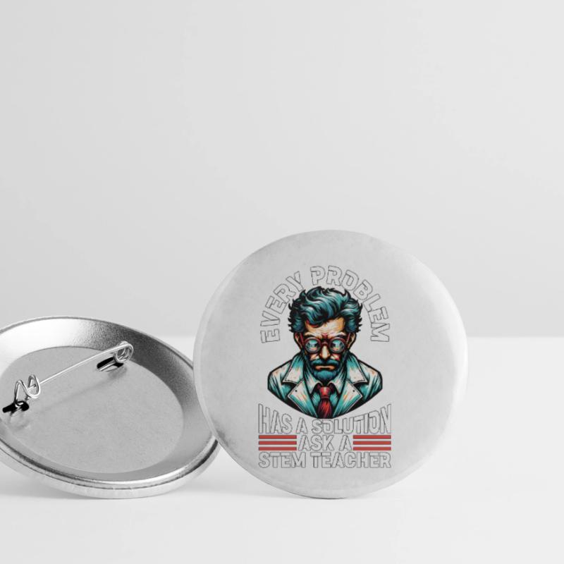 STEM Teacher Every Problem Has A Solution Educator Buttons klein 25 mm (5er Pack)