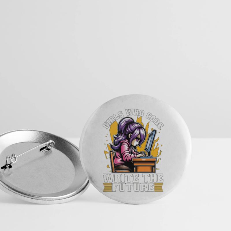 Coder Girls Who Code Write The Future Developer Buttons klein 25 mm (5er Pack)